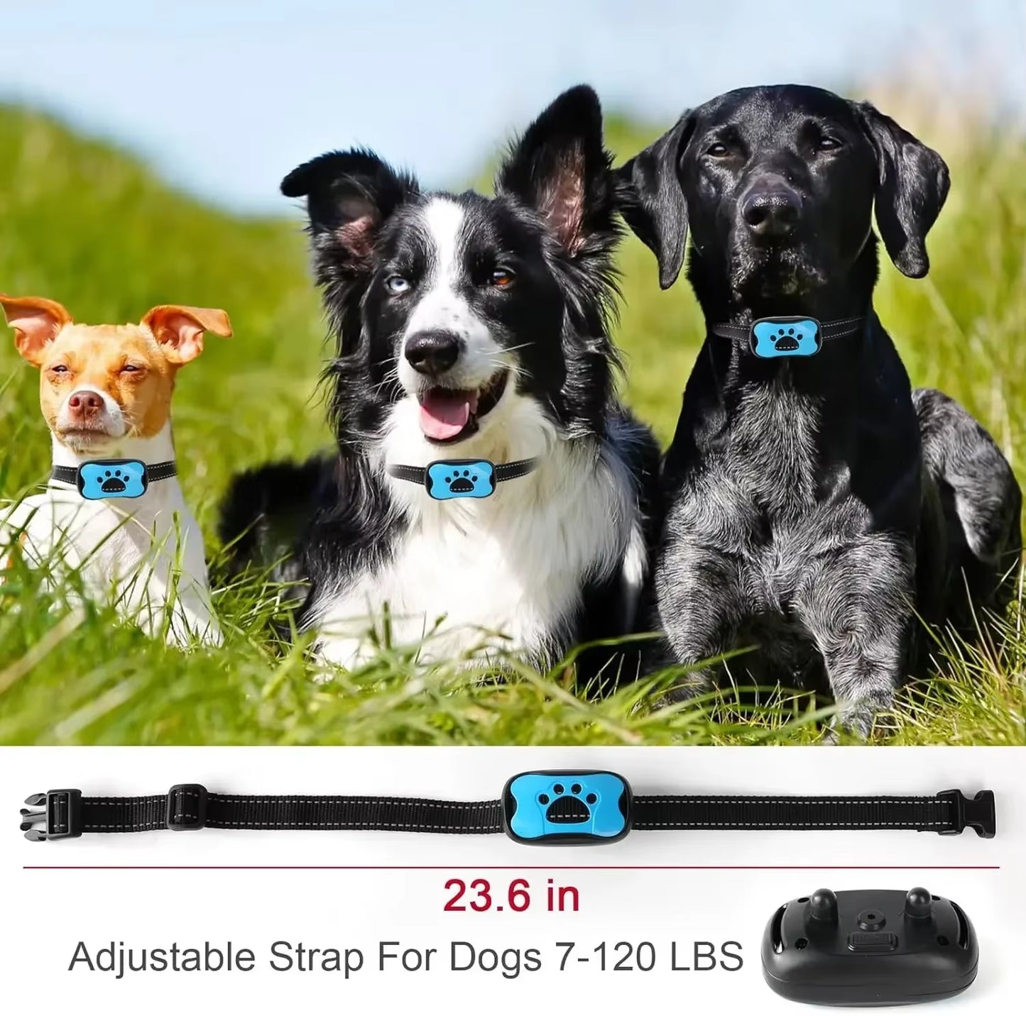 Anti Barking Device USB Rechargeable Dogs Training Collar