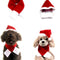 2PCS Christmas Pet Costume Set Include Santa Hat and Christmas Scarf for Christmas Party Ball Pet Accessory (L)