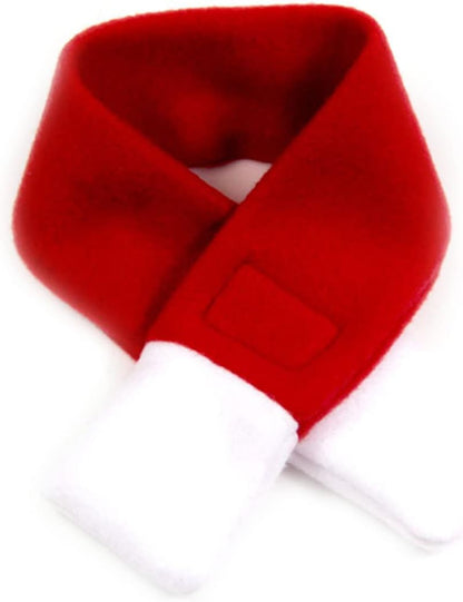 2PCS Christmas Pet Costume Set Include Santa Hat and Christmas Scarf for Christmas Party Ball Pet Accessory (L)